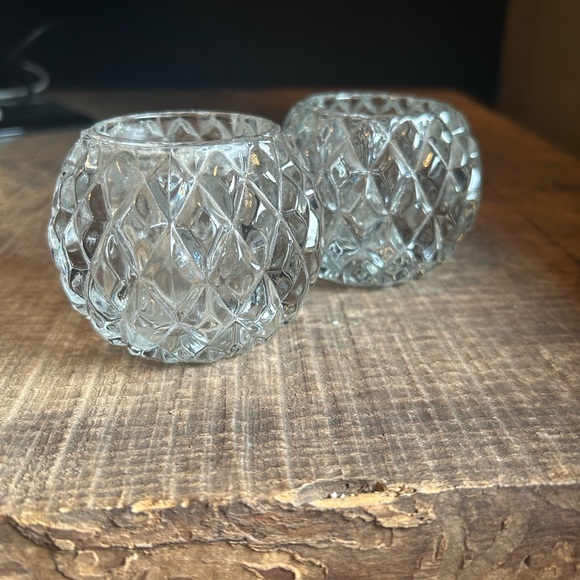 Set of 2 Partylite Rockport Crystal votive candle holders - Picture 1 of 4
